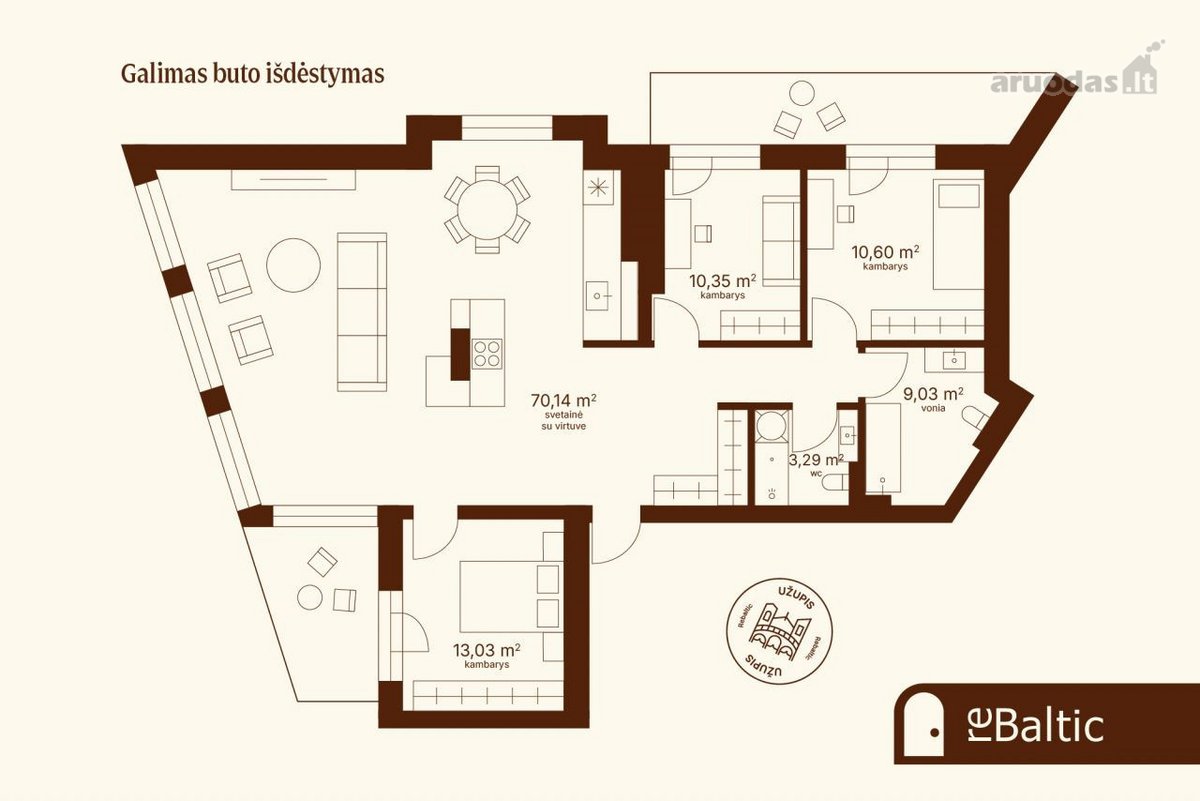 Unikalūs 116,44 m&sup2; ploto penthaus - nuotraukos Nr. 24
