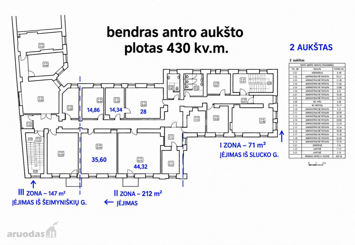 Nuomojamos 430 m² Biuro Patalpos Lvivo G. - nuotraukos Nr. 11