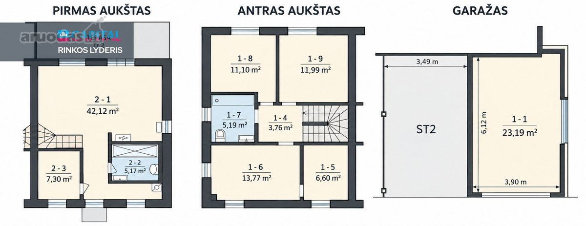 Bendoriuose, Naujame Modernių Kotedžų - nuotraukos Nr. 39