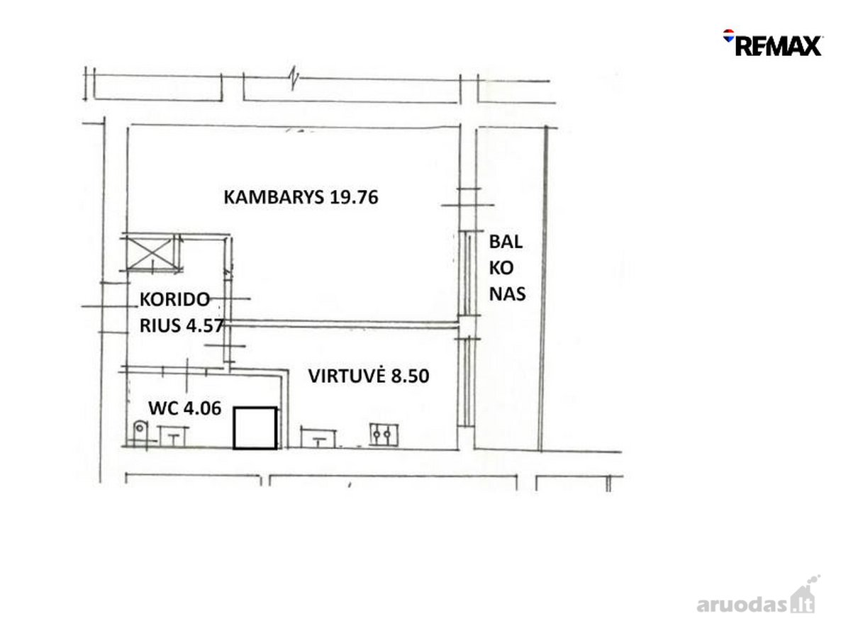 Parduodamas 1 kambario su balkonu ir rūsiu - nuotraukos Nr. 21