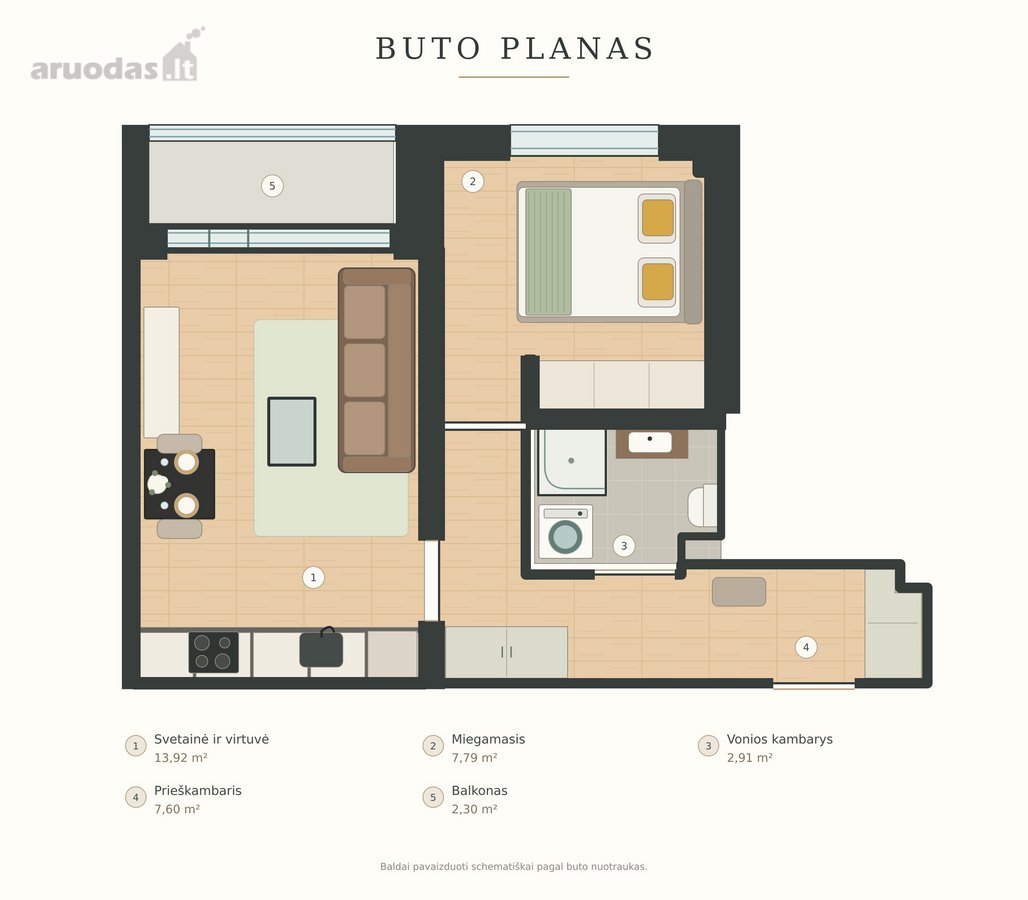 Po Kapitalinio Remonto – 2 Kambarių Butas Su - nuotraukos Nr. 13