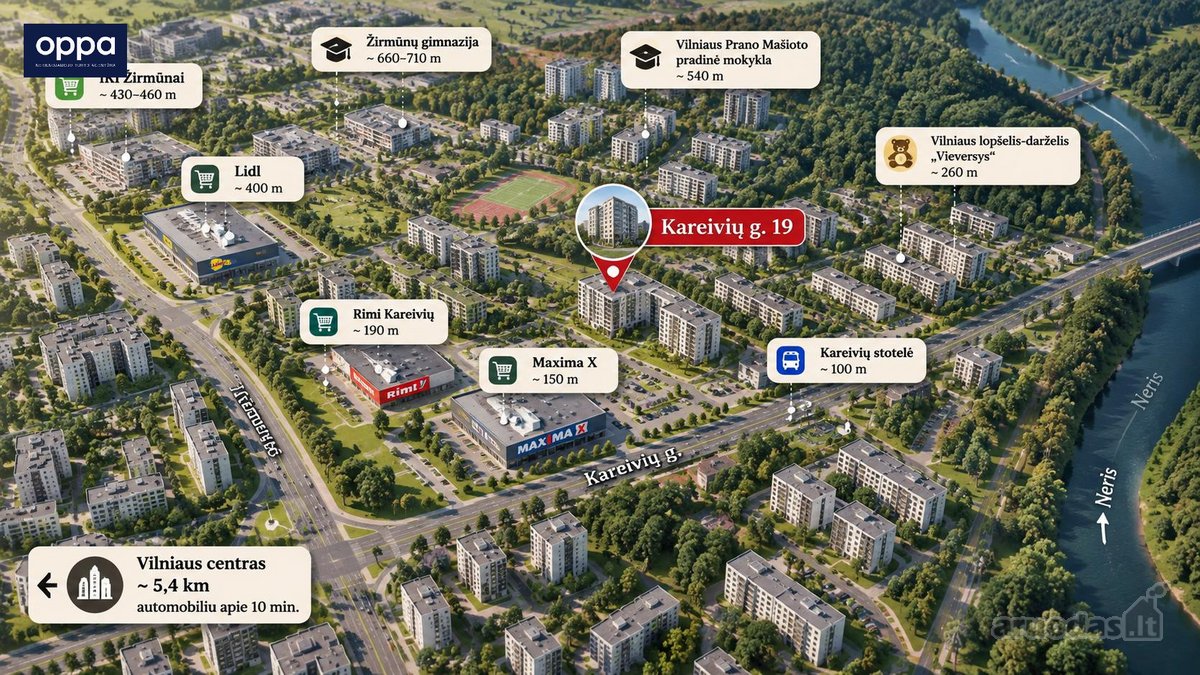Išskirtinis 2 Kambarių Butas Žirmūnuose  ~60 - nuotraukos Nr. 20