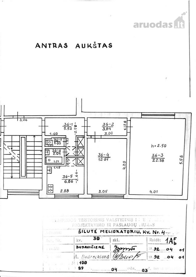 Antrame aukšte parduodamas dviejų kambarių - nuotraukos Nr. 2