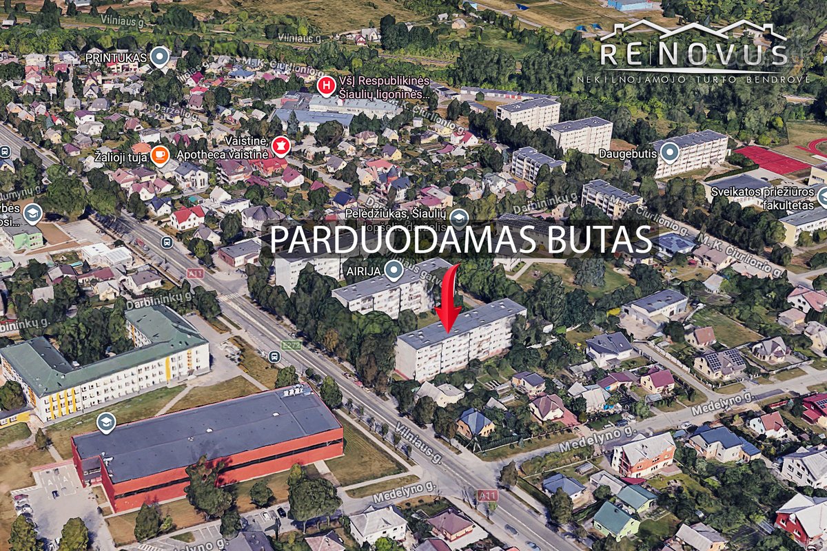 Parduodamas 2 kambarių butas su rūsiu ir - nuotraukos Nr. 21