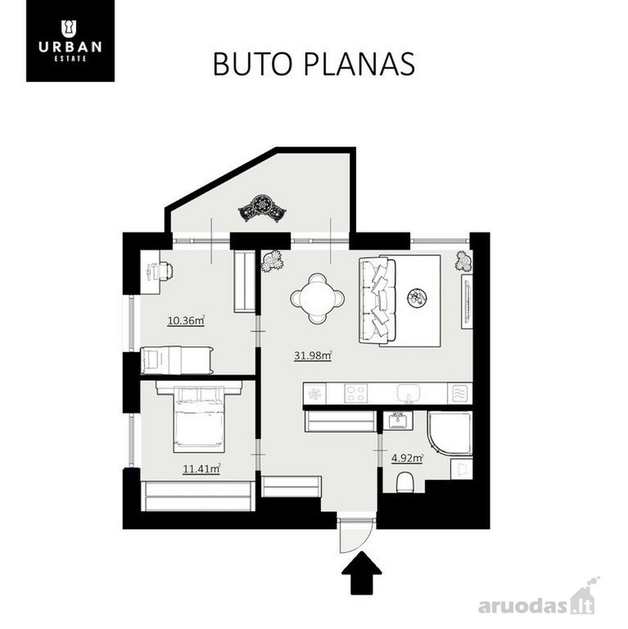 Pilnai Įrengtas Erdvus Butas A+ Klasės - nuotraukos Nr. 16
