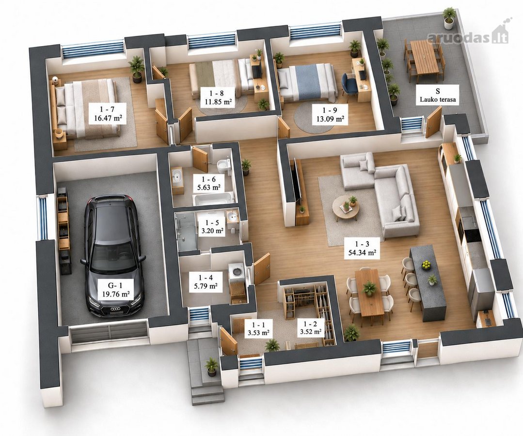 A++ klasės 137,18 m² pilnai įrengtas namas su - nuotraukos Nr. 27
