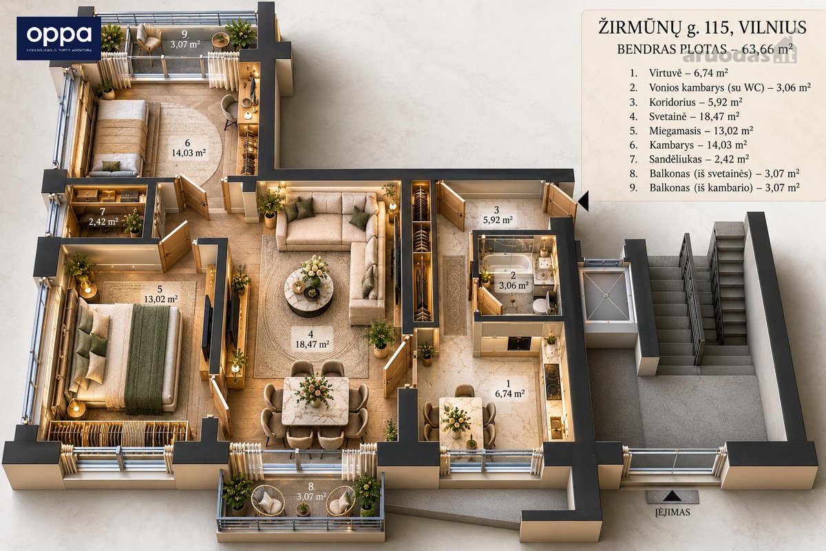 3 Kambarių Butas Renovuotame Name Žirmūnuose - nuotraukos Nr. 29