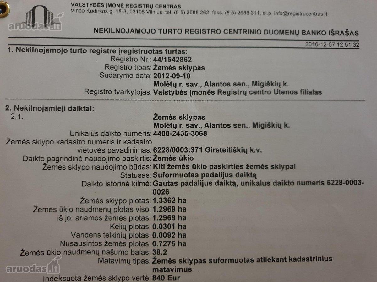 Parduodamas Sklypas Molėtų Rajone Prie - nuotraukos Nr. 9