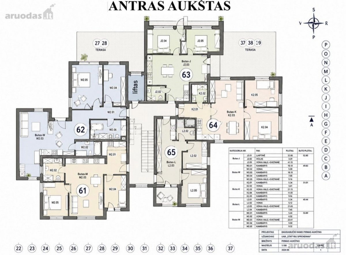 Parduodamas 43 Kv. M Butas Su Terasa Naujos - nuotraukos Nr. 13