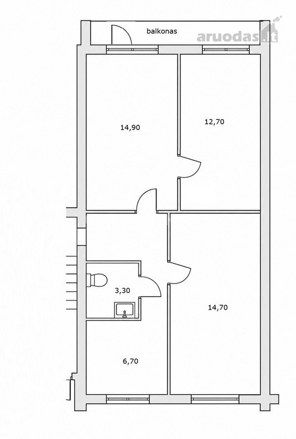 Žalumos Apsuptyje Jaukus 3 Kambarių Butas - nuotraukos Nr. 7