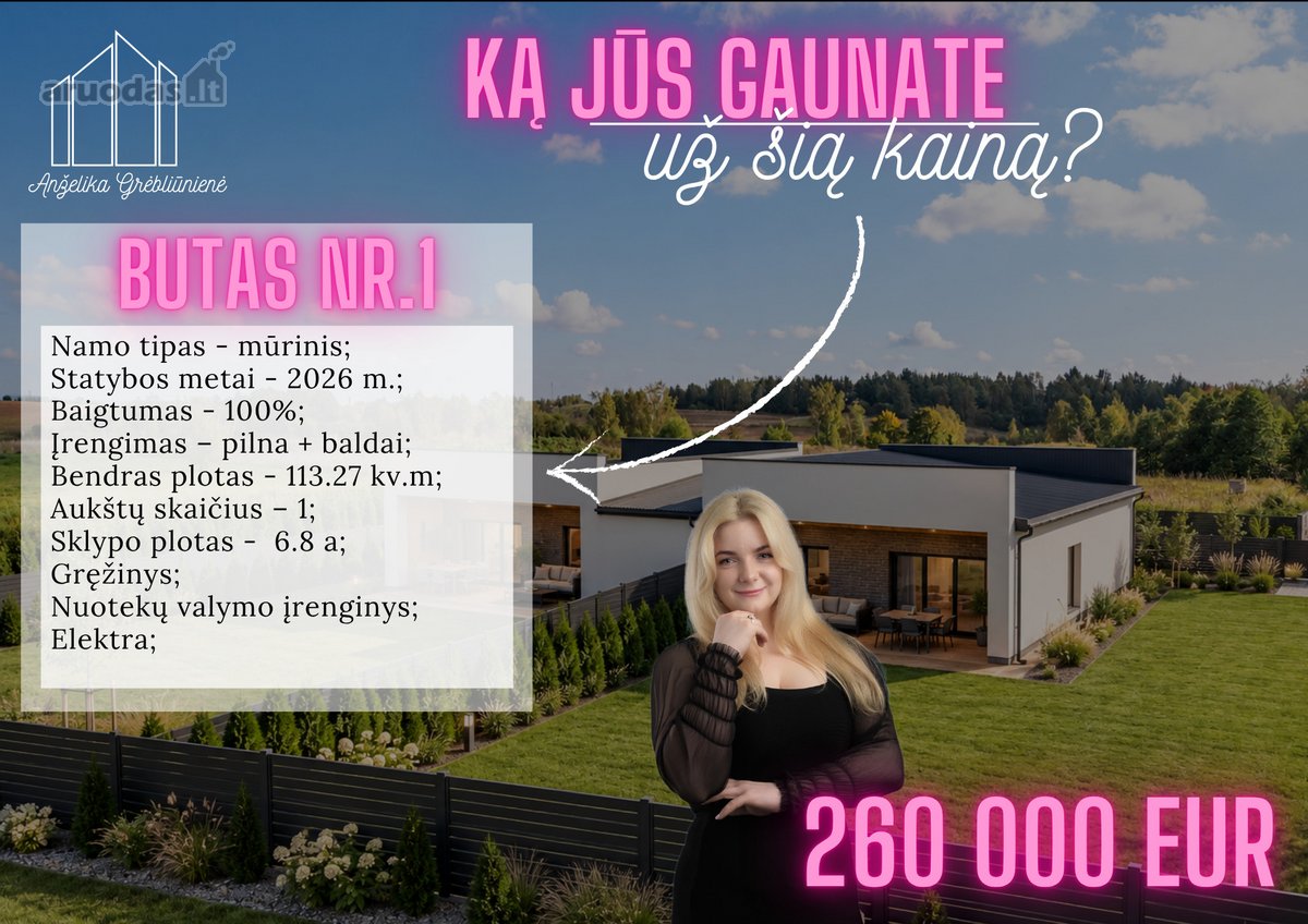 Naujas 113,27 M² Dvibutis Abromiškėse  A++  - nuotraukos Nr. 3
