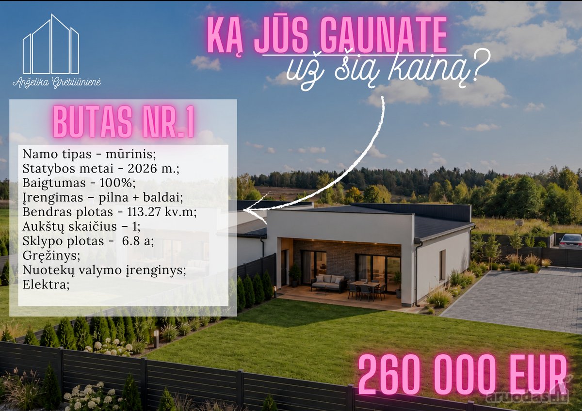 Naujas 113,27 M² Dvibutis Abromiškėse  A++  - nuotraukos Nr. 3