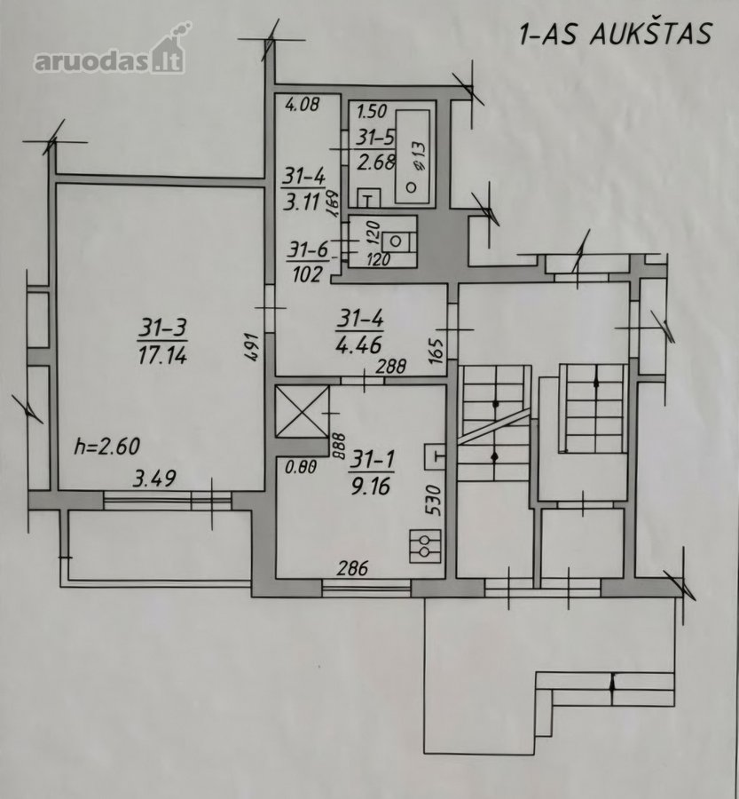 Suremontuotas 1 kambario butas puikioje Kauno - nuotraukos Nr. 16