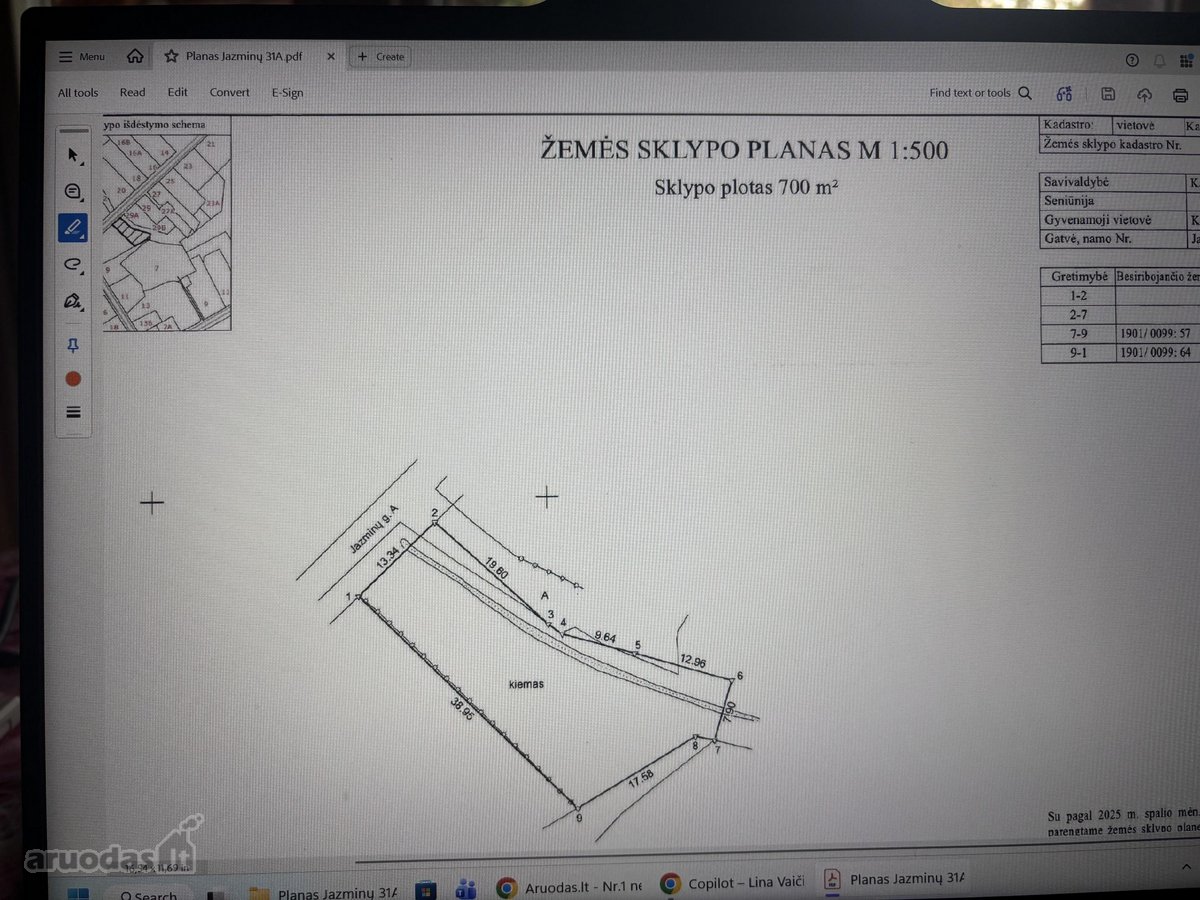 Parduodamas 7 Arų Namų Valdos Sklypas Jazminų - nuotraukos Nr. 3