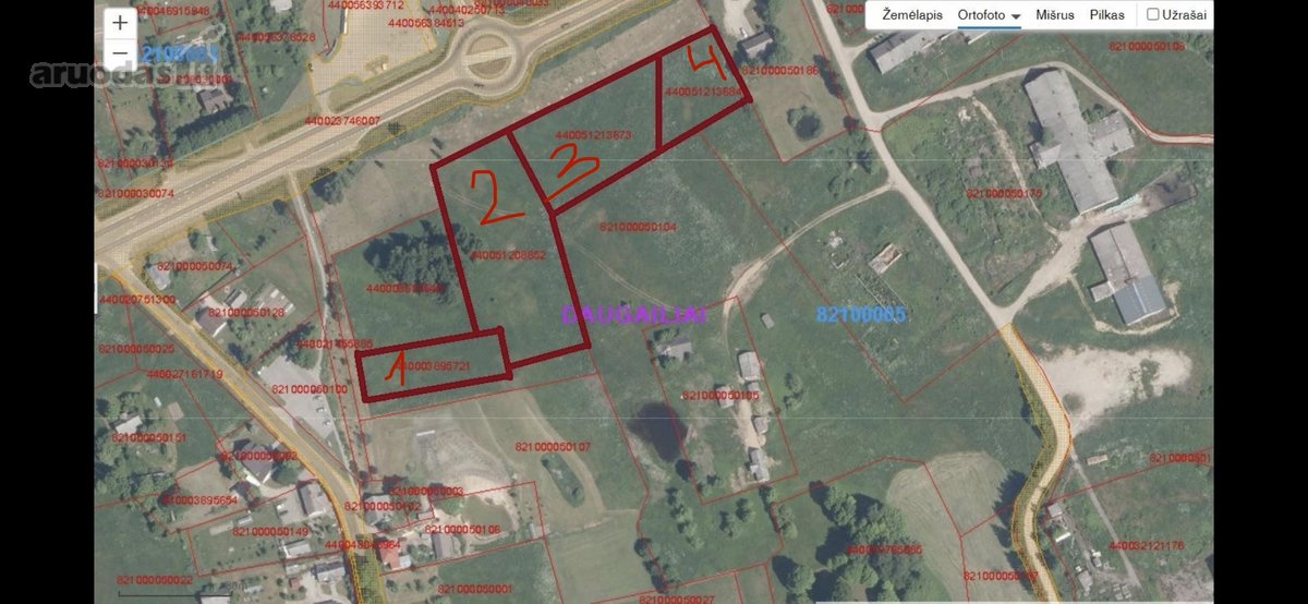 Parduodami 4 besiribojantys sklypai Daugailių - nuotraukos Nr. 2