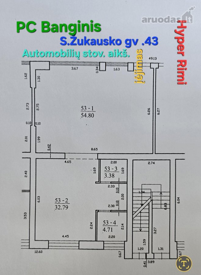 Išnuomojamos 94m2 komercinės paskirties - nuotraukos Nr. 2