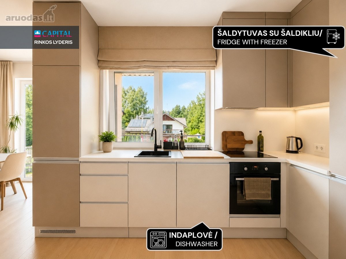Nuomojamas 3 kambarių butas su Balkonu ir 2 - nuotraukos Nr. 5