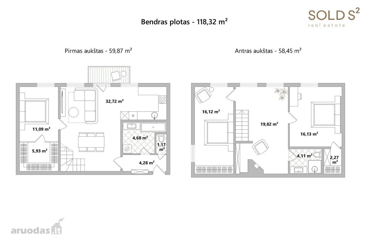 Parduodami aukštų lubų penthouse apartamentai - nuotraukos Nr. 15