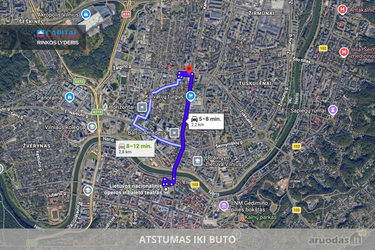 Parduodamas 1 Kambario 21,20 m² Butas Su Rūsiu - nuotraukos Nr. 15
