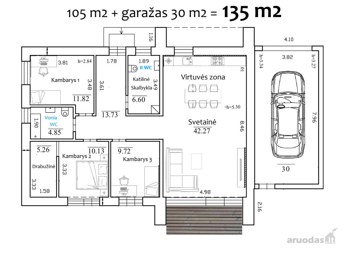 * Parduodamas Labai Jaukus, Erdvios Svetainės - nuotraukos Nr. 47