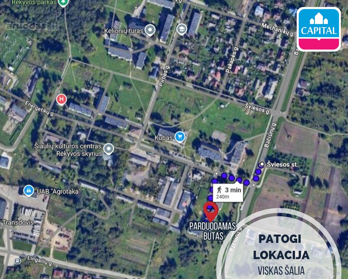 Šiauliuose, Rėkyvoje Parduodamas 1 K., 36.38 - nuotraukos Nr. 13