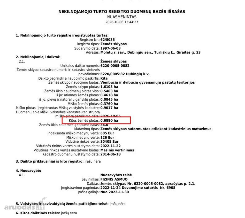 Parduodamas 1,61 ha namų valdos sklypas - nuotraukos Nr. 11