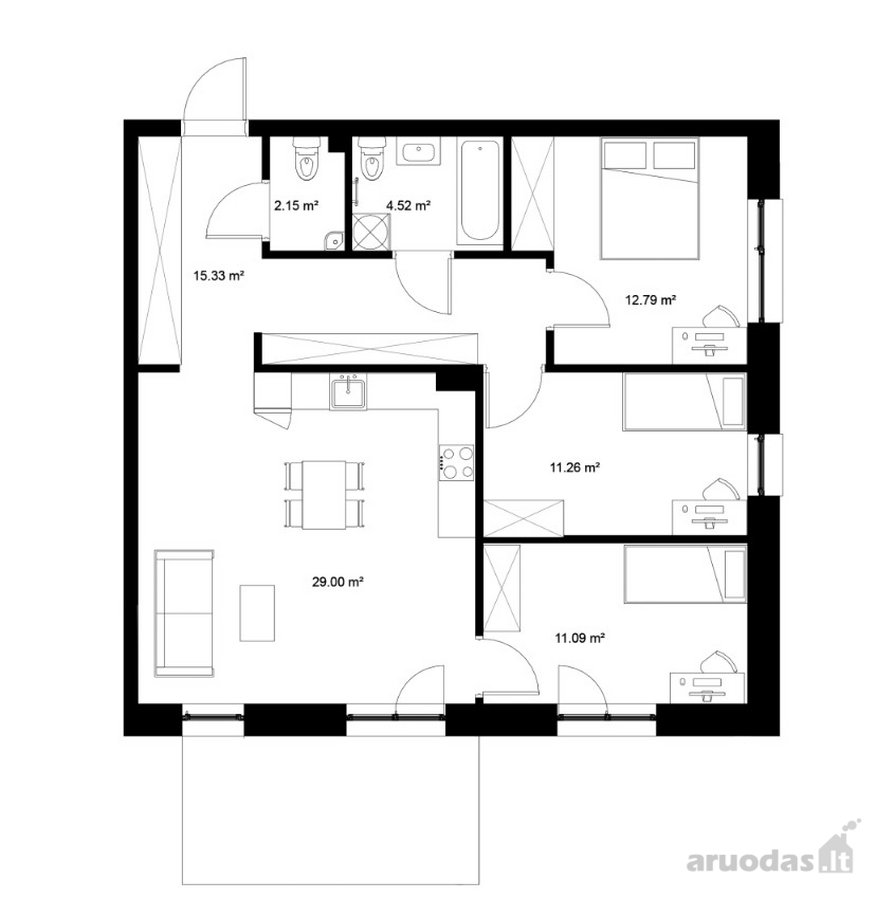 Projektinis buto numeris: Prs B1-9 - nuotraukos Nr. 2
