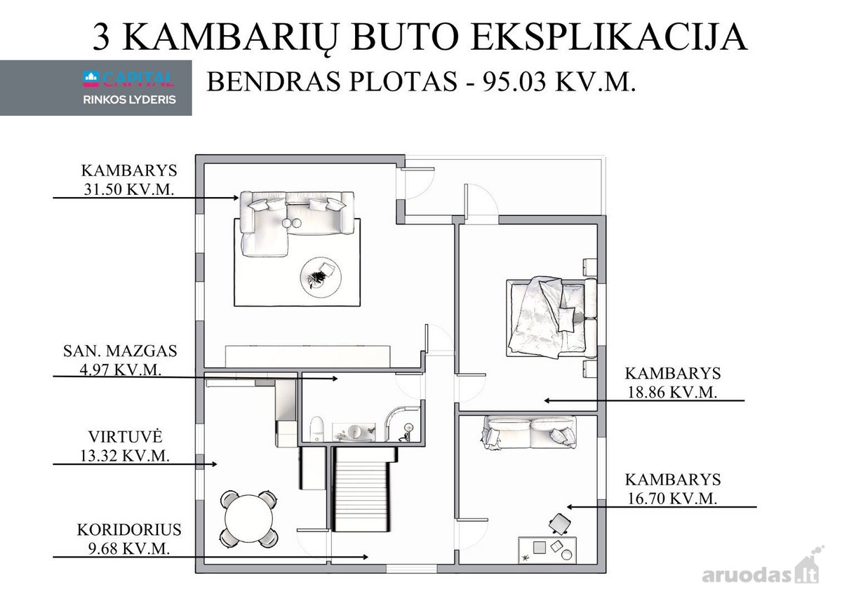 Nuomojamas Erdvus Ir Funkcionaliai - nuotraukos Nr. 18