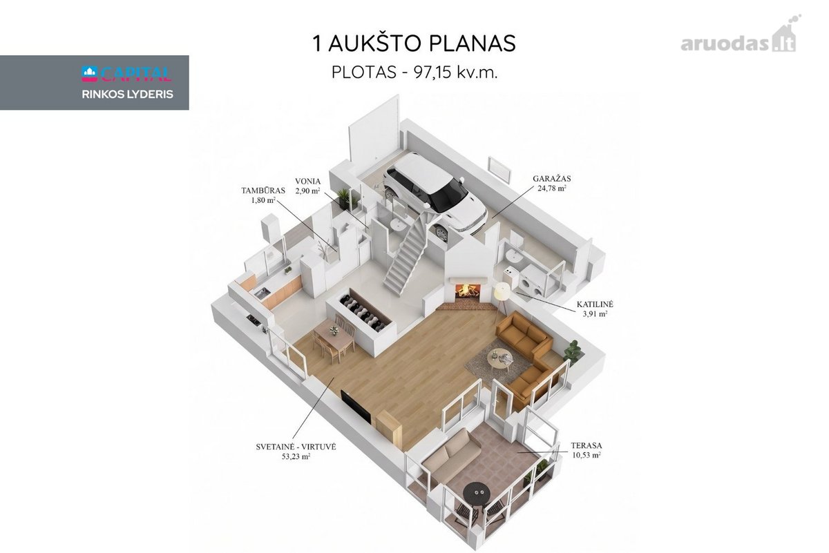 Erdvus Šeimos Namas Pavilnyje – 4 Miegamieji - nuotraukos Nr. 48