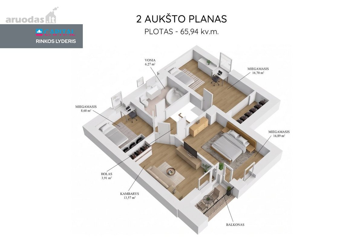 Erdvus Šeimos Namas Pavilnyje – 4 Miegamieji - nuotraukos Nr. 49