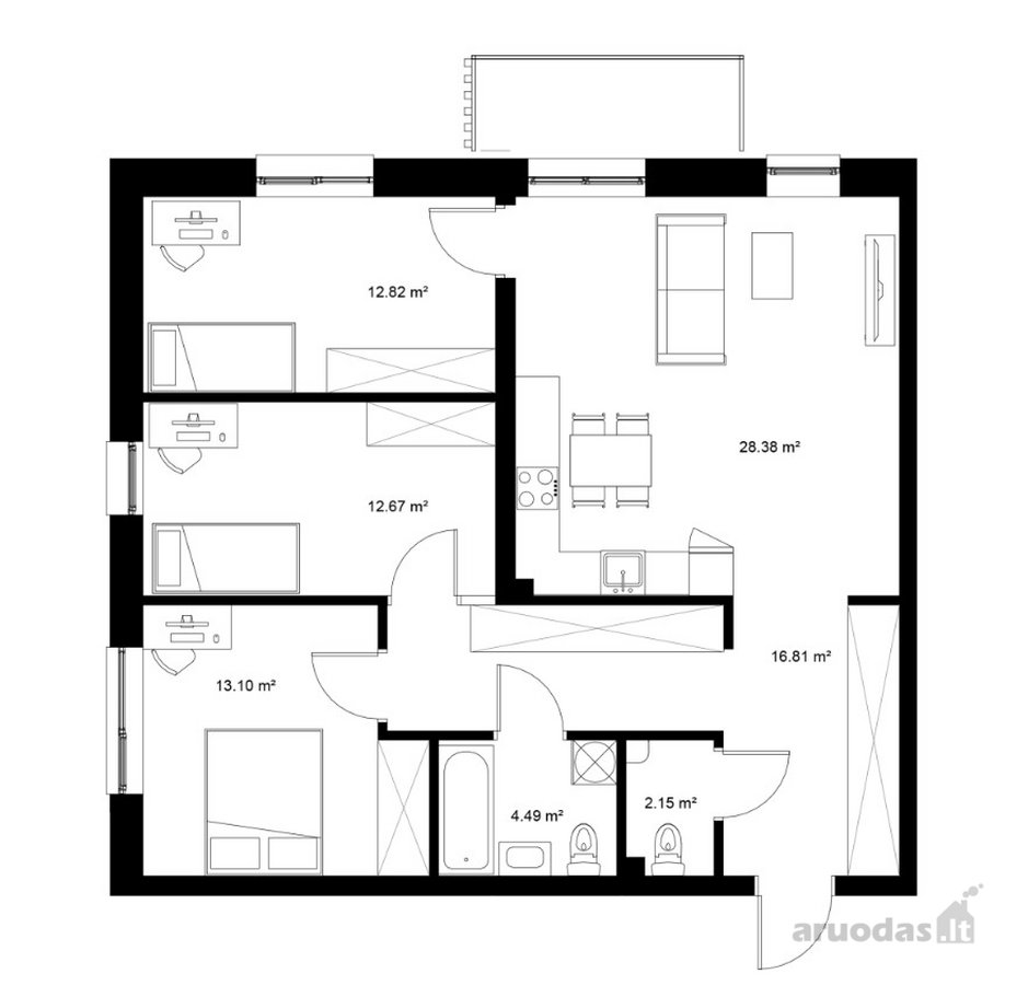 Projektinis buto numeris: Prs A3-1 - nuotraukos Nr. 2