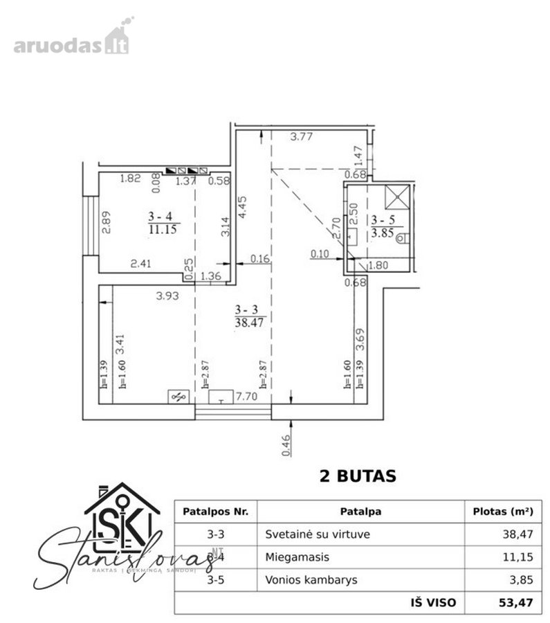 Parduodamas 2 Kambarių Butas Su Vaizdu Į - nuotraukos Nr. 23