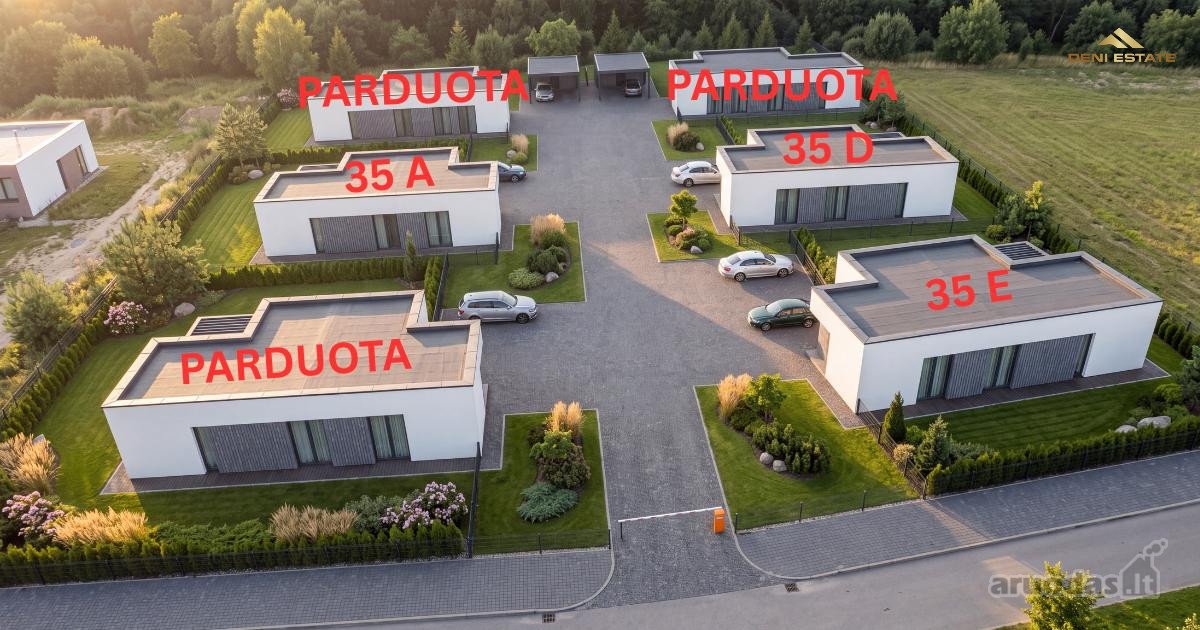 6 namų kvartalas Kalnėnuose šalia miškingo - nuotraukos Nr. 17