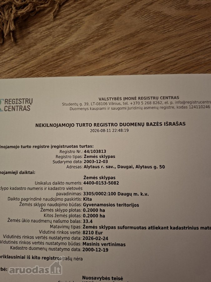 Parduodamas sklypas Dauguose šalia kelio - nuotraukos Nr. 4