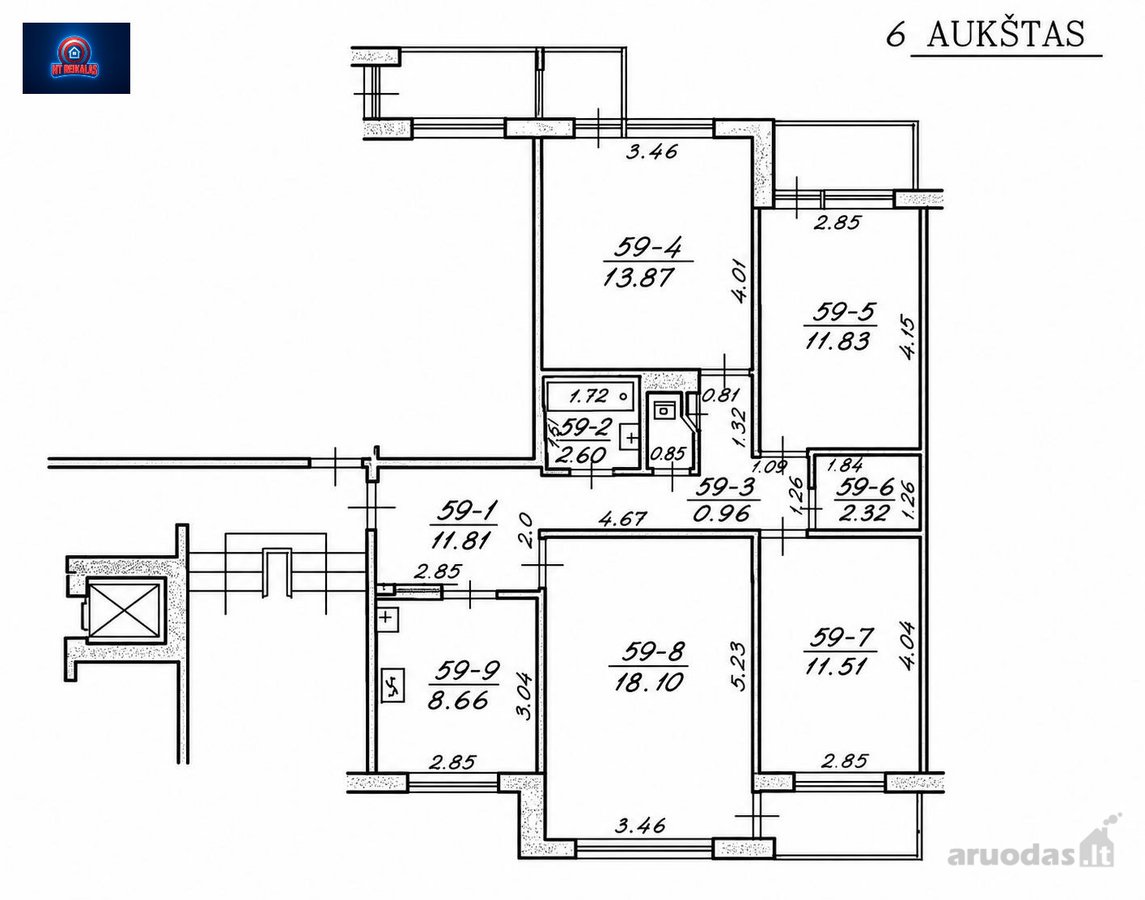 Erdvus 4 Kambarių Butas Šeškinėje – 81,66 M², - nuotraukos Nr. 28