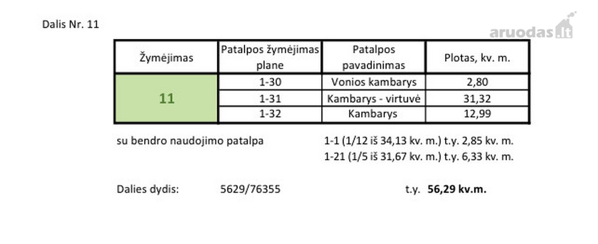 Parduodame 2 kambarių 57 kv. m ploto butą - nuotraukos Nr. 20
