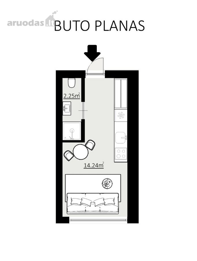 Naujai, Šviesiai Ir Šiuolaikiškai Įrengtas - nuotraukos Nr. 14