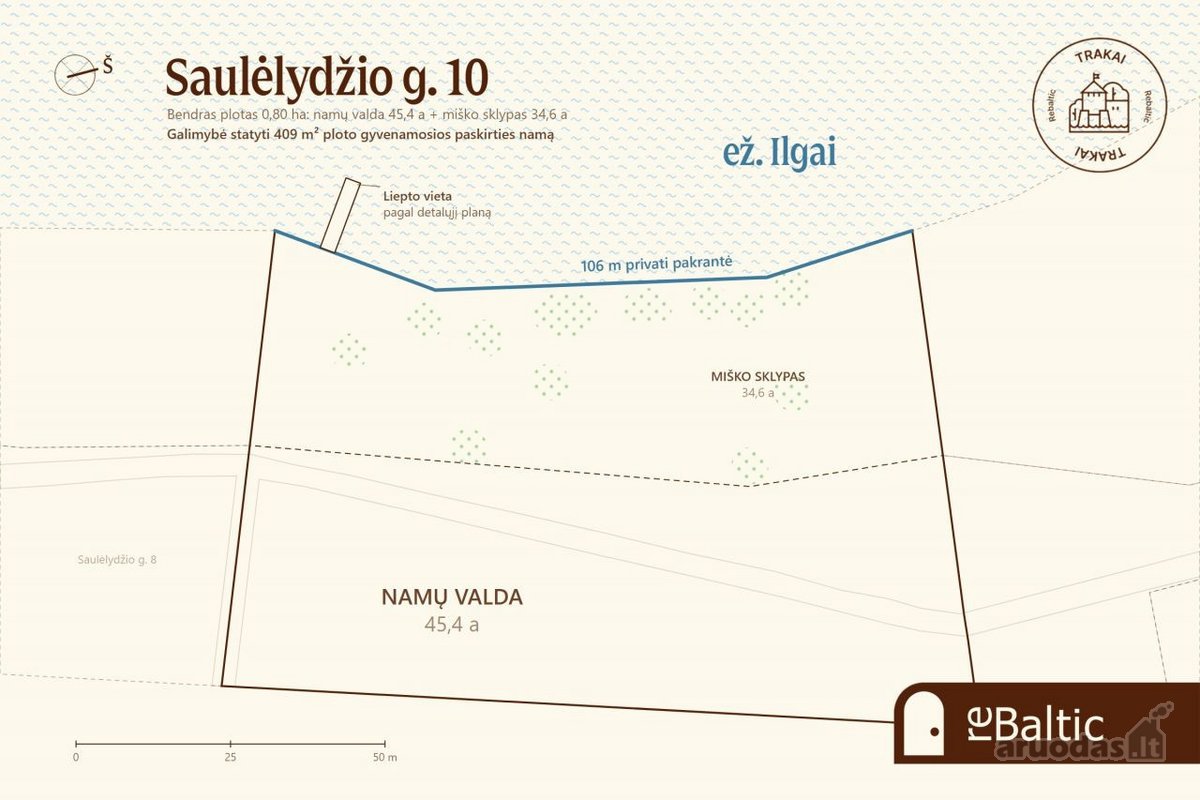 Išskirtinis namų valdos sklypas su vaizdais į - nuotraukos Nr. 12