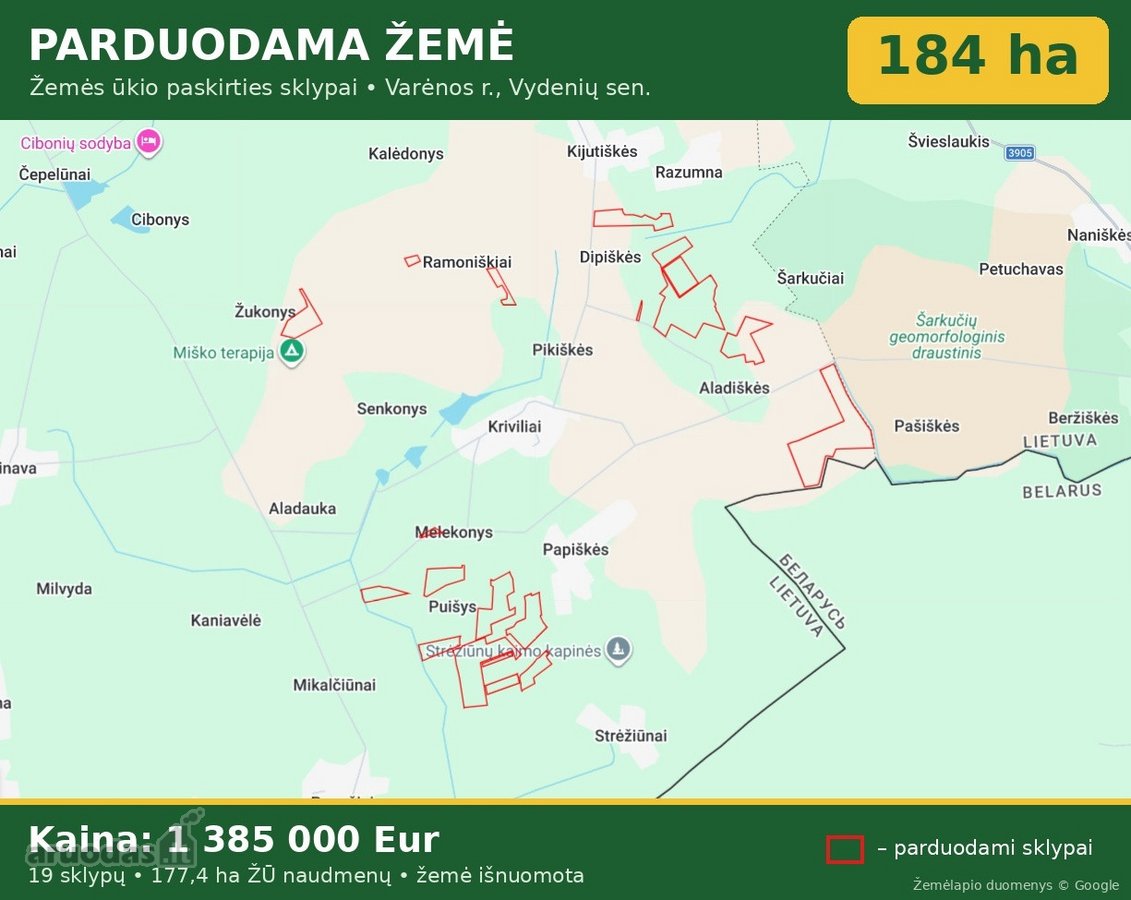 Parduodama  184 ha žemės ūkio paskirties - nuotraukos Nr. 3