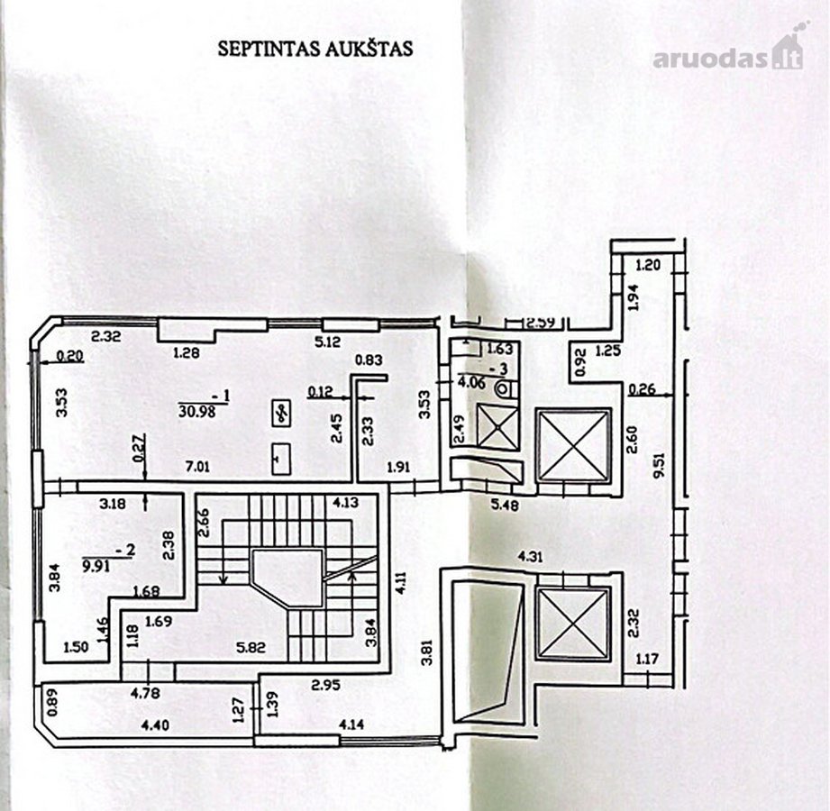 Parduodamas Pilnai Įrengtas Dviejų Kambarių - nuotraukos Nr. 52