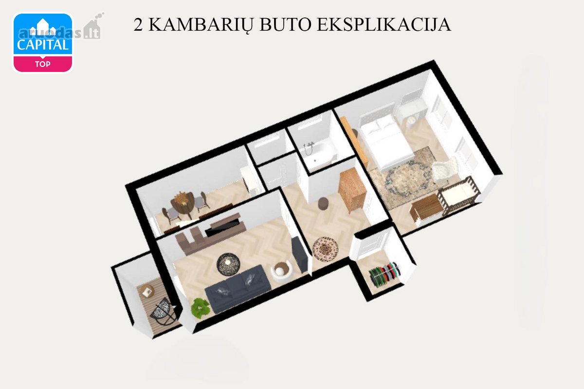 Parduodamas 2 Kambarių Butas Ežerėlyje – 52 - nuotraukos Nr. 14