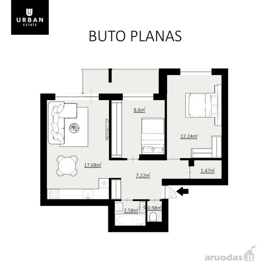 Saulėtas, Jaukiai Įrengtas Butas Su Vaizdu Į - nuotraukos Nr. 24