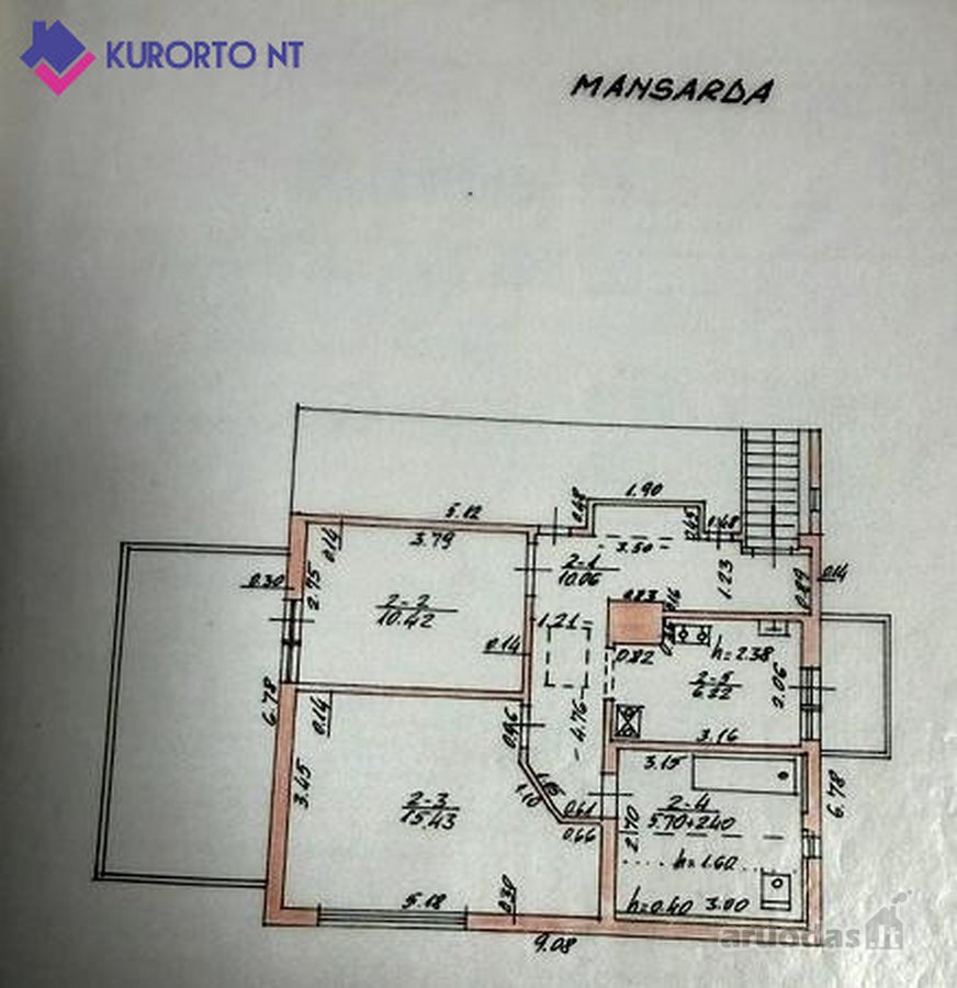 4 kambarių namo dalis Palangos centre, - nuotraukos Nr. 33
