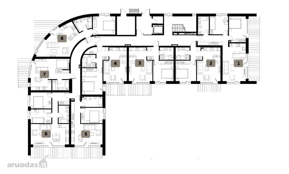 Parduodami naujos statybos butai moderniame - nuotraukos Nr. 13