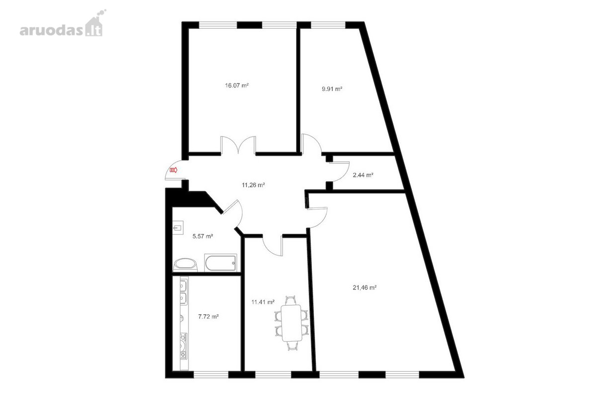 Parduodamas erdvus 4 kambarių butas Vilniaus - nuotraukos Nr. 2