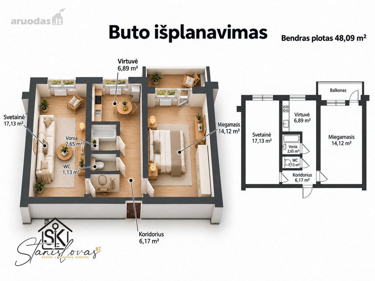 Parduodamas 2 Kambarių Butas Šilutėje, - nuotraukos Nr. 6