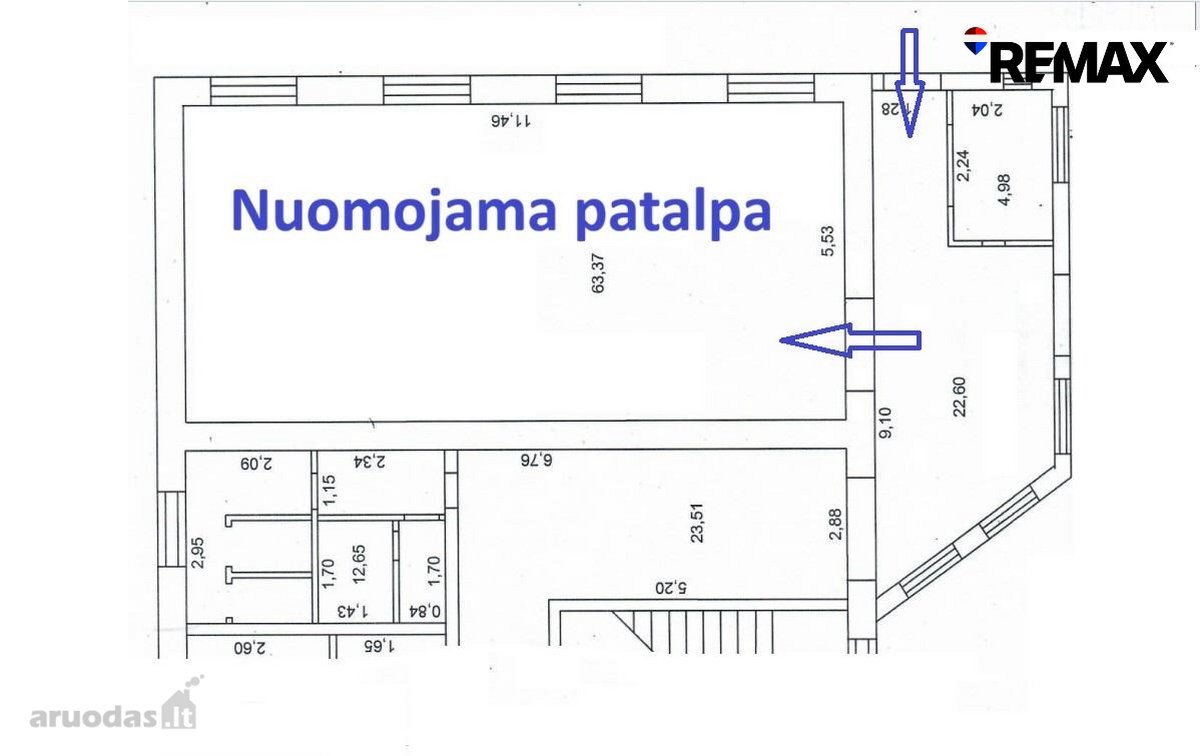 Išnuomojamos šviesios ir erdvios 63,37 m² - nuotraukos Nr. 7