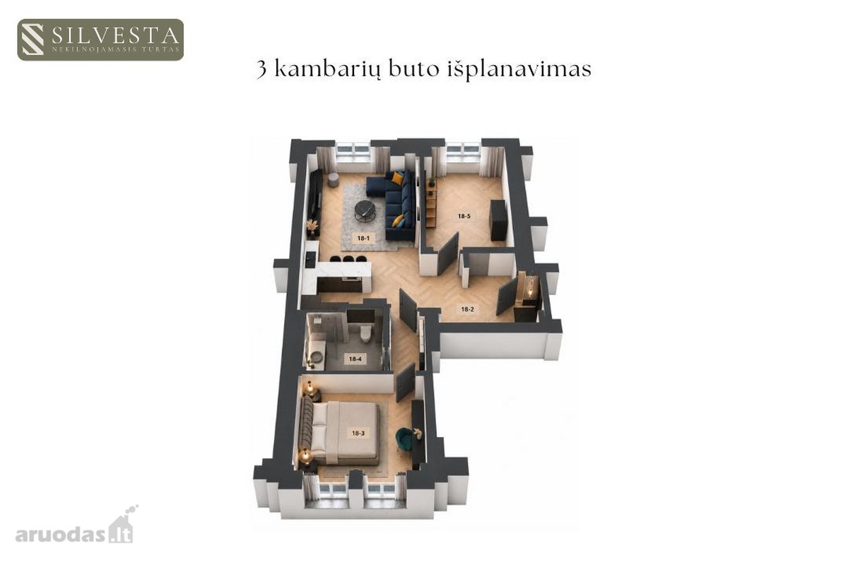 Išskirtinis 3 Kambarių Butas Vilniaus - nuotraukos Nr. 30