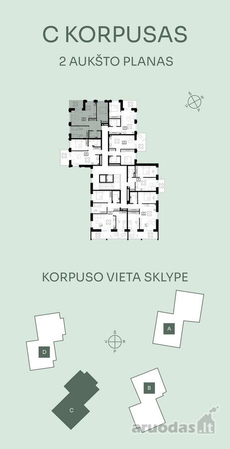 Naujos statybos butas  3 kambariai  6,54 m² - nuotraukos Nr. 3