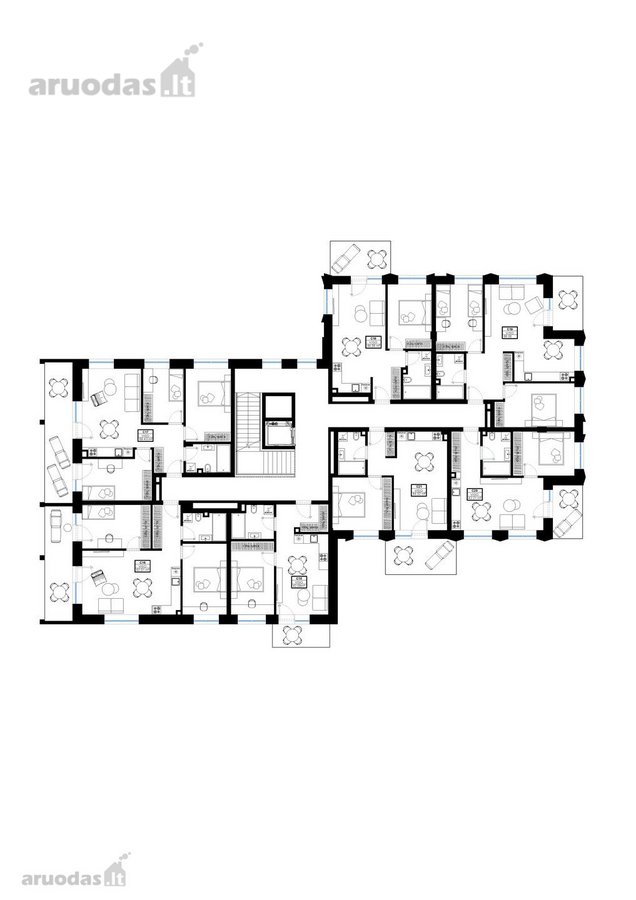 Naujos statybos butas  3 kambariai  6,54 m² - nuotraukos Nr. 9